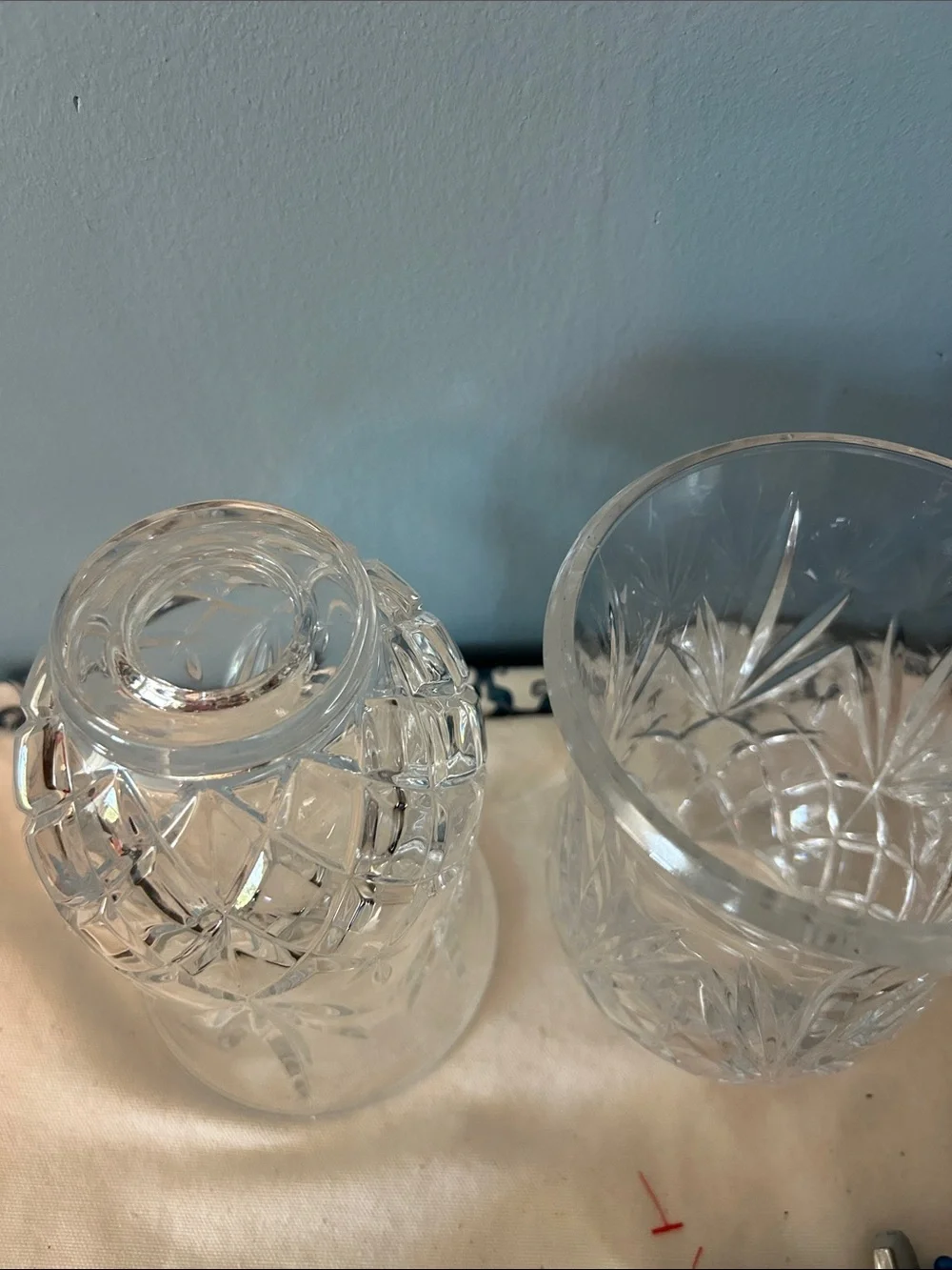 Clear Cut Crystal-Hurricane Lamp Replacement Set - Will sell one